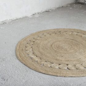 Στρογγυλό Χαλί R150 - Makrame Natural της Nima Home 100% Jute Στρογγυλό Χαλί 150 εκατοστών - Image 2