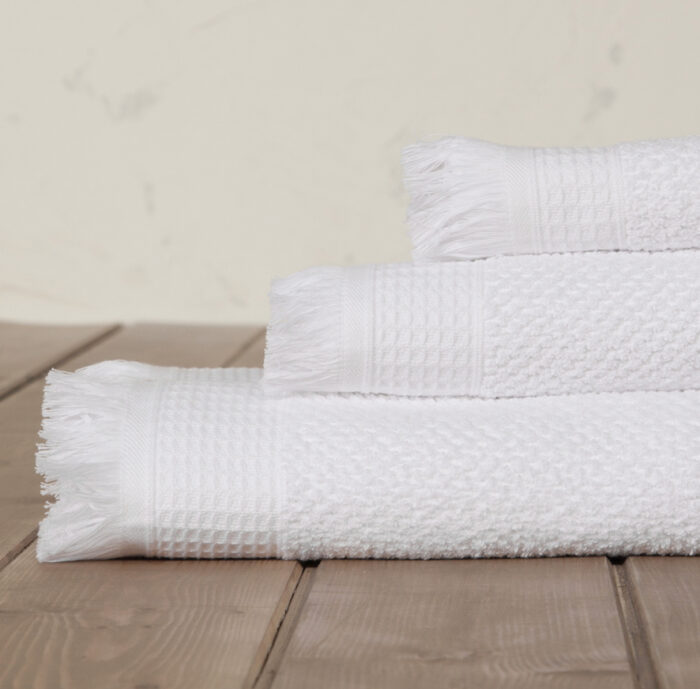 Πετσέτα 40x60 Dorinda - White της Nima Home 100% Low Twist Cotton, 500 gsm Χεριών 40χ60 - Image 2