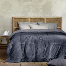 Κουβέρτα/Πάπλωμα Γίγας 240x260 - Nuan Dark Gray της Nima Home 100% Polyester Γίγας 240x260 - Image 64