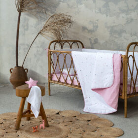 Κουβερλί Κούνιας 100x140 Nene - Pink της Nima Bebe 100% Jersey Cotton Κούνιας 100x140 - Image 3