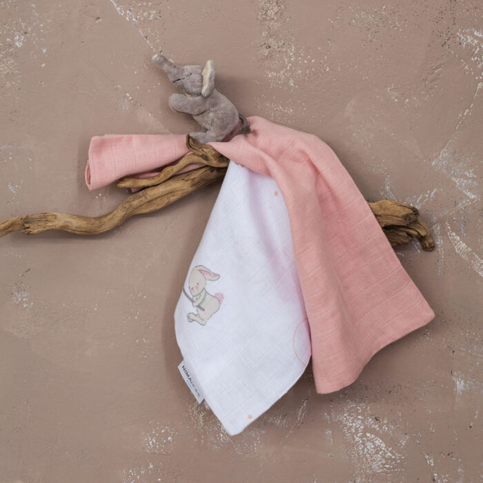 Σετ Πανάκια ώμου (2 x 25x50) - Bunny Love της Nima Bebe 100% Cotton Σετ (2 x 25x50) - Image 2