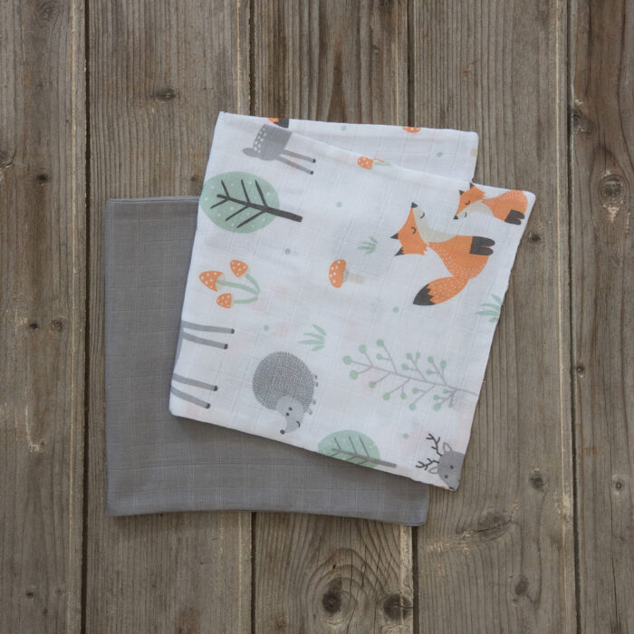 Σετ Πανάκια ώμου (2 x 25x50) - Woody της Nima Bebe 100% Cotton Σετ (2 x 25x50) - Image 3