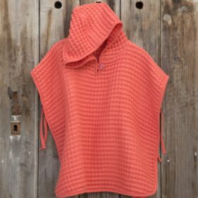 Πόντσο No 4/6 Spicy - Coral της Nima Bebe 100% Cotton Ηλικία 4 έως 6 - Image 2