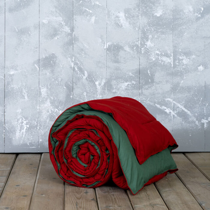 Πάπλωμα Υπέρδιπλο 220x240 Abalone - Red / Green της NIMA Home 100% Microfiber Υπέρδιπλο 220x240 - Image 3