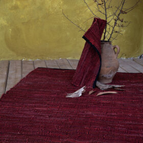 Χαλάκι 60x130 - Jatin Red της NIMA Home 55% Cotton - 45% Leather Χαλάκι 60x130 - Image 3