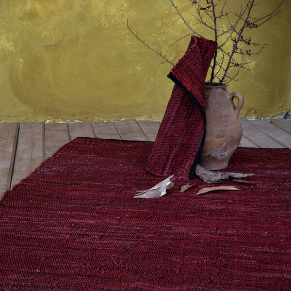 Χαλάκι 60x130 - Jatin Red της NIMA Home 55% Cotton - 45% Leather Χαλάκι 60x130 - Image 3