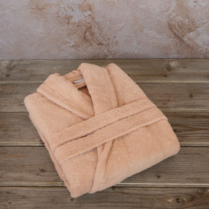 Μπουρνούζι Asana - Small - Light Salmon της NIMA Small 100% Terry Cotton, 450 gsm - Image 2