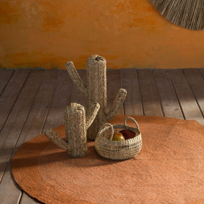 Στρογγυλό Χαλί Δ150 - Bergren Deep Orange της NIMA Home 100% Jute Στρογγυλό Χαλί 150 εκατοστών - Image 2