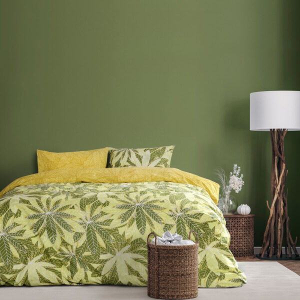 Κουβερλί Μονό - Raellia Green της Kocoon Home 100% Cotton, 144 T.C. Μονό 160x245 - Image 3