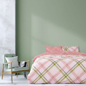 Κουβερλί Μονό - Cube Pink της Kocoon Home 50% Cotton - 50% Polyester, 144 T.C. Μονό 160x240 - Image 2