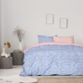 Κουβερλί Μονό - Zinia Blue της Kocoon Home 50% Cotton - 50% Polyester, 144 T.C. Μονό 160x240 - Image 2