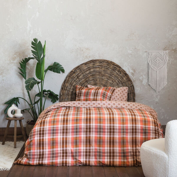 Σετ Παπλωματοθήκη Μονή - Dakota της Nima Home 100% Flannel Cotton Μονή (1 x 160x240 + 1 Μαξιλαροθήκη 50x70) - Image 2