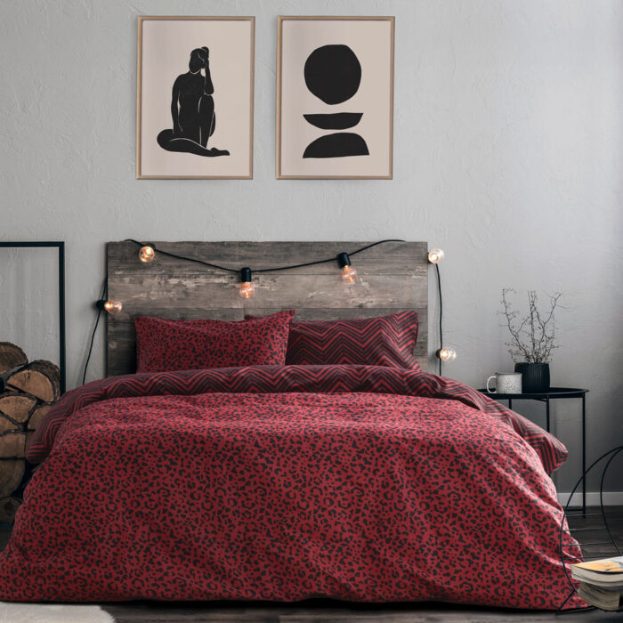 Σετ Σεντόνια Μονά - Zola Bordeaux της Kocoon Home 100% Cotton, 144 T.C. Μονά (2 x 160x270 + 1 Μαξιλαροθήκη 52x72) - Image 2