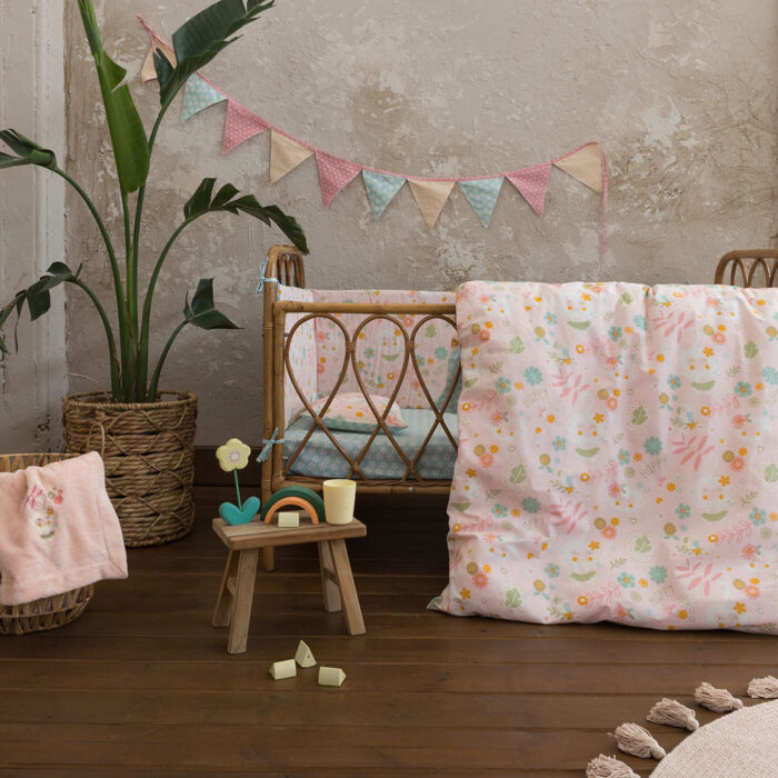 Κουβερλί Κούνιας - Happy Monkey της Nima Bebe 100% Cotton, 144 T.C. Κούνιας 100x140 - Image 2