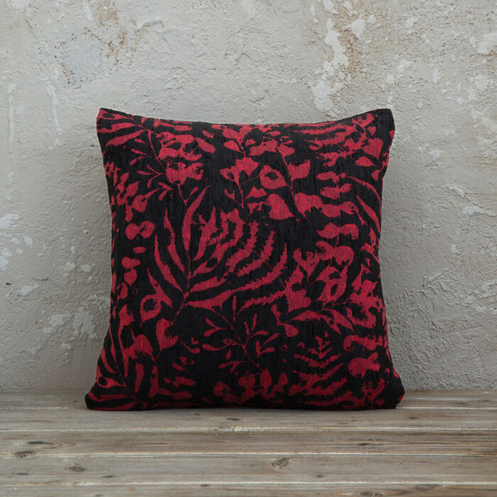 Διακοσμητικό Μαξιλάρι 45x45 - Dusk Ruby Red της Nima Home Chenille, 55% Acrylic - 20% Polyester - 25% Cotton Μαξιλάρι 45x45 - Image 2