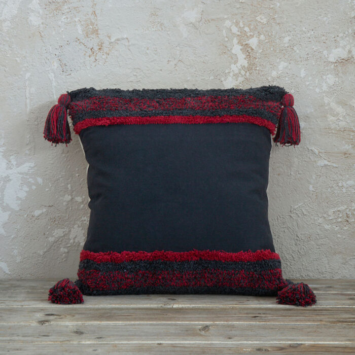 Διακοσμητικό μαξιλάρι 45x45 - Janelle Dark Gray της Nima Home 100% Cotton Μαξιλάρι 45x45 - Image 3