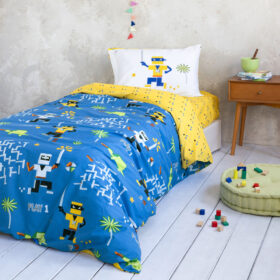Σετ Παπλωματοθήκη Μονή - Atari της Nima Kids 100% Cotton, 144 T.C. Μονή (1 x 160x240 + 1 Μαξιλαροθήκη 52x72) - Image 2