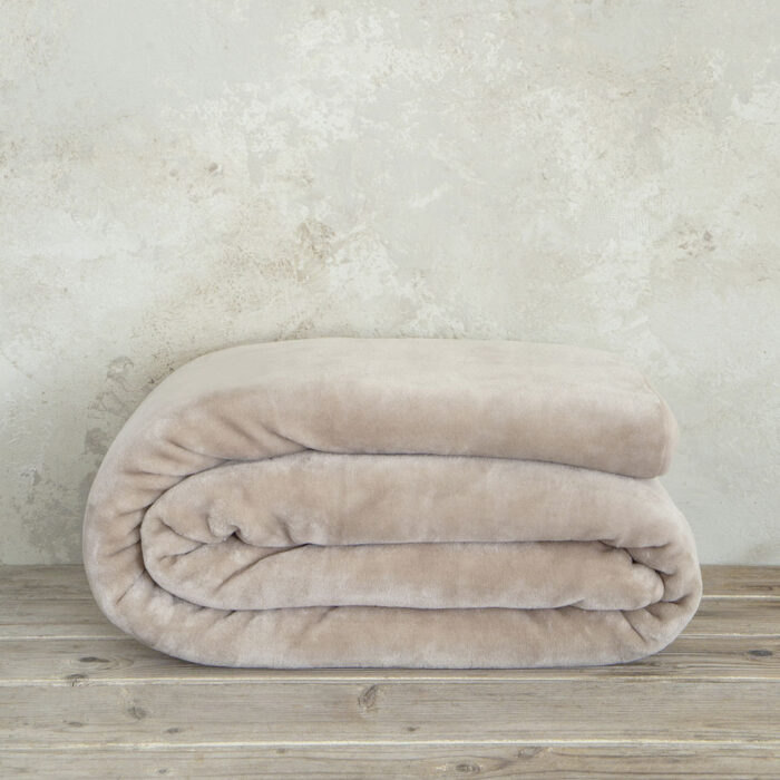 Κουβέρτα Βελουτέ Μονή 160x220 Coperta - Nude της Nima Home Velour, 100% Polyester Μονή 160x220 - Image 3