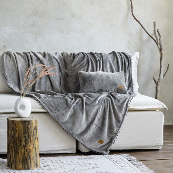 Ριχτάρι Jacquard 180x300 - Macia Gray της Nima Home 100% Polyester, Jacquard Τριθέσιος 180x300 - Image 2