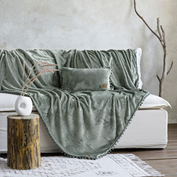 Ριχτάρι Jacquard 180x300 - Macia Sage Green της Nima Home 100% Polyester, Jacquard Τριθέσιος 180x300 - Image 3