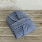 Μπουρνούζι Asana - Large - Smoke Blue της Nima Home 100% Terry Cotton, 450 gsm Large - Image 3