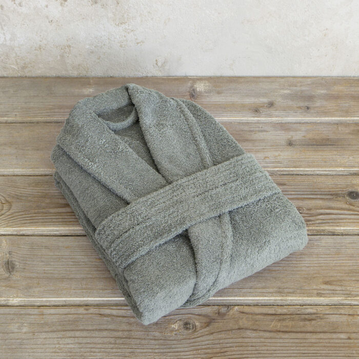 Μπουρνούζι Asana - Medium - Rock Green της Nima Home 100% Terry Cotton, 450 gsm Medium - Image 2