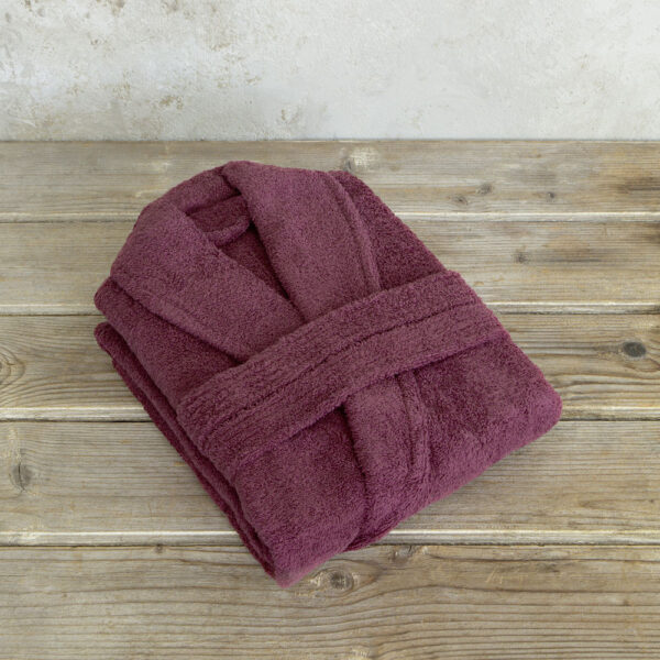 Μπουρνούζι Asana - Medium - Bordeaux της Nima Home 100% Terry Cotton, 450 gsm Medium - Image 3