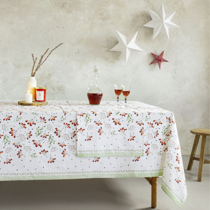 Τραπεζομάντηλο 150x220 - Mistletoe της Nima Home 100% Cotton Τραπεζομάντηλο 150x220 - Image 2