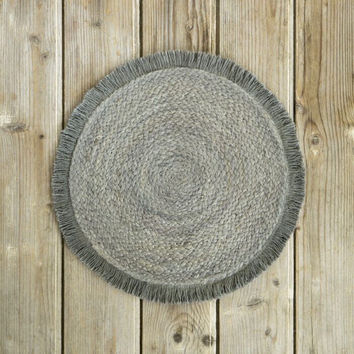 Σουπλά (Δ:38) - Carina Gray της Nima Home 90% Jute - 10% Cotton Στρογγυλό Σουπλά 38 εκατοστών - Image 3