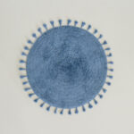 Πατάκι Μπάνιου Δ90 - Fuzzy Denim Blue της Nima Home 100% Cotton Στρογγυλό Πατάκι 90 εκατοστών - Image 2