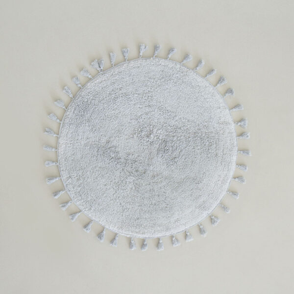 Πατάκι Μπάνιου Δ90 - Fuzzy Gray της Nima Home 100% Cotton Στρογγυλό Πατάκι 90 εκατοστών - Image 3