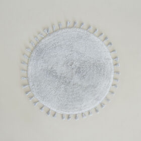Πατάκι Μπάνιου Δ90 - Fuzzy Gray της Nima Home 100% Cotton Στρογγυλό Πατάκι 90 εκατοστών - Image 2