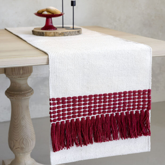Runner 40x160 - Innes Red της Nima Home 100% Cotton Runner 40x160 - Image 2