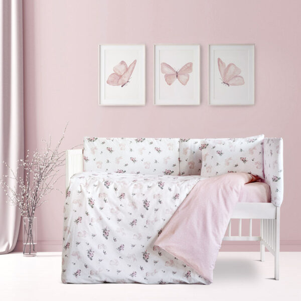 Σετ Σεντόνια Κούνιας - Pamy της Kocoon Bebe 100% Cotton, 144 T.C. Κούνιας (2 x 120x160 + 1 Μαξιλαροθήκη 30x40) - Image 3