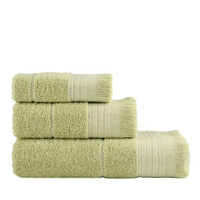 Σετ Πετσέτες (30x50 + 50x90 + 70x140) Plush - Olive Green της Nima Home 100% Cotton, 480 gsm Σετ (1 x 30x50 + 1 x 50x90 + 1 x 70x140) - Image 3
