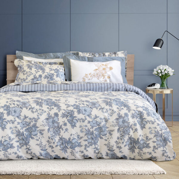 Σετ Παπλωματοθήκη Υπέρδιπλη - Genteel της Nima Home 100% Satin Cotton, 220 T.C. Υπέρδιπλη (1 x 220x240 + 2 Μαξιλαροθήκες Oxford 4 πλευρών 52x72+5) - Image 3