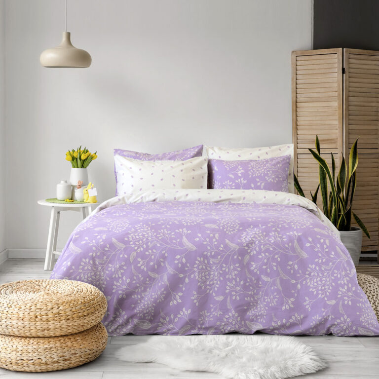 Comfortable,Bed,With,Modern,Laptop,,Vase,With,Tulips,And,Easter Πάπλωμα Υπέρδιπλο - Denise της Kocoon Home 100% Cotton, 144 T.C. Υπέρδιπλο 230x250 - Image 2