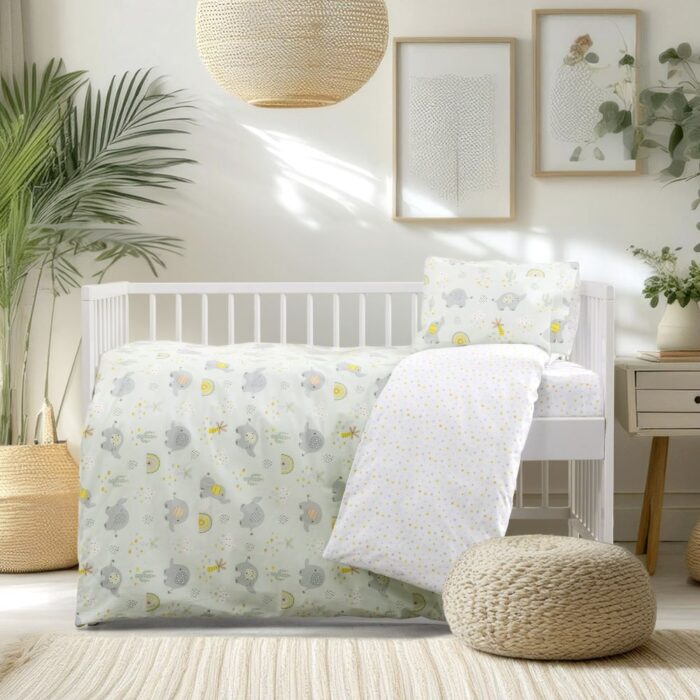 Σετ Σεντόνια Κούνιας με Λάστιχο - Flopsy της Kocoon Bebe 100% Cotton, 144 T.C. Κούνιας με λάστιχο (1 x 70x130+15 + 1 x 120x160 + 1 Μαξιλαροθήκη 30x40) - Image 17