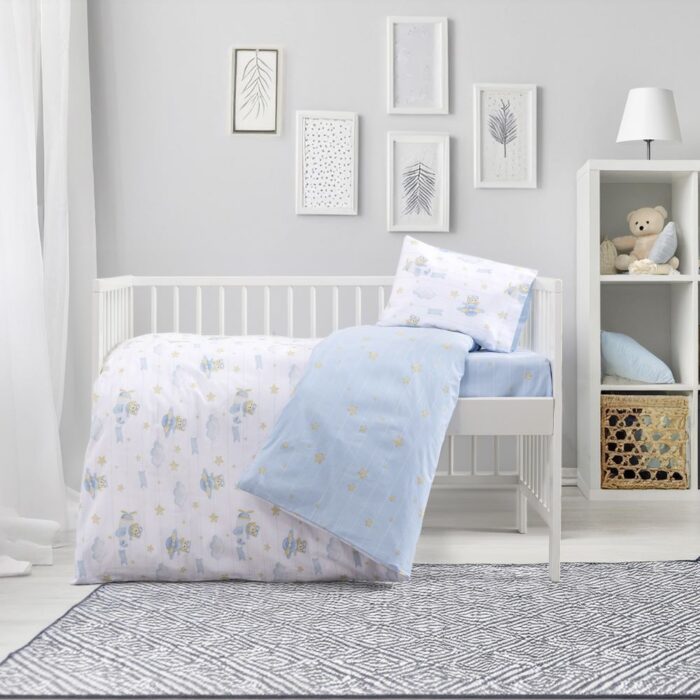 Σετ Σεντόνια Κούνιας με Λάστιχο - Beary της Kocoon Bebe 100% Cotton, 144 T.C. Κούνιας με λάστιχο (1 x 70x130+15 + 1 x 120x160 + 1 Μαξιλαροθήκη 30x40) - Image 16
