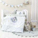 Κουβερλί Κούνιας - Sleepy Racoon της Nima Bebe 100% Cotton, 144 T.C. Κούνιας 100x140 - Image 16