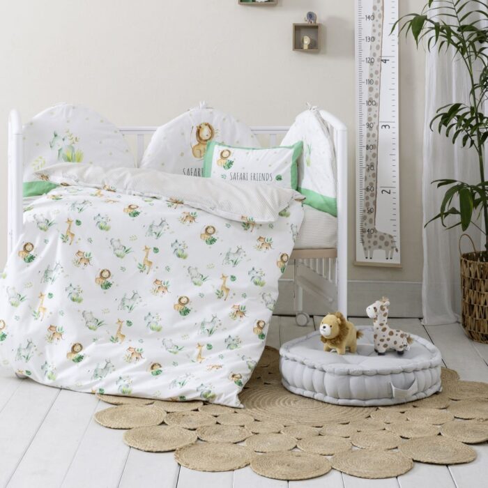 Κουβερλί Κούνιας - Safari Friends της Nima Bebe 100% Cotton, 144 T.C. Κούνιας 100x140 - Image 24