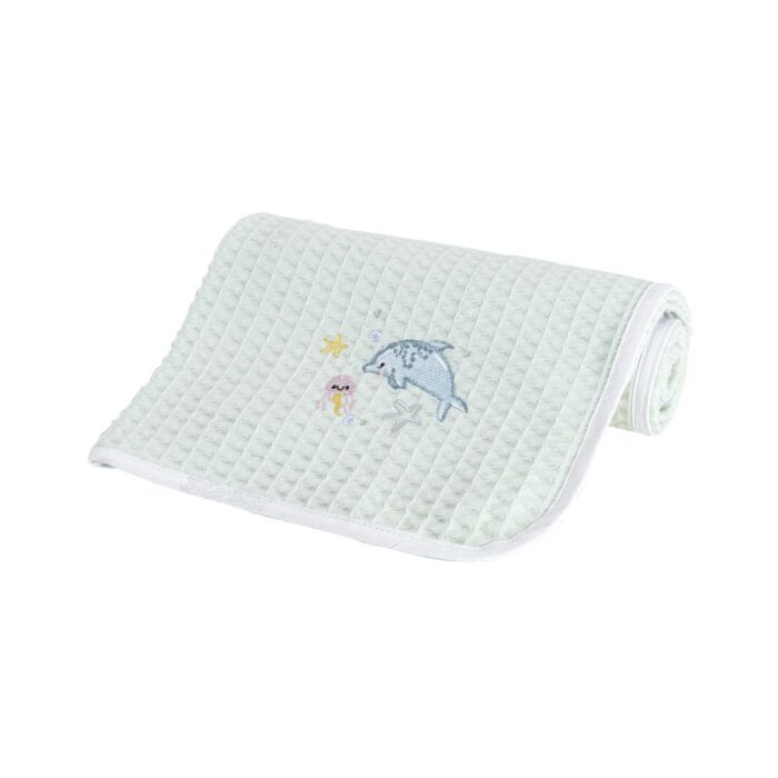 Κουβέρτα Πικέ 110x140 - Sea Love της Nima Bebe 100% Cotton, 275 gsm Κούνιας 110x140 - Image 2