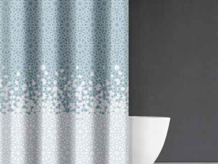 Κουρτίνα Μπάνιου Abstract Des 117 Sky με Κρίκους 180x200 της Saint Clair (100% POLYESTER)