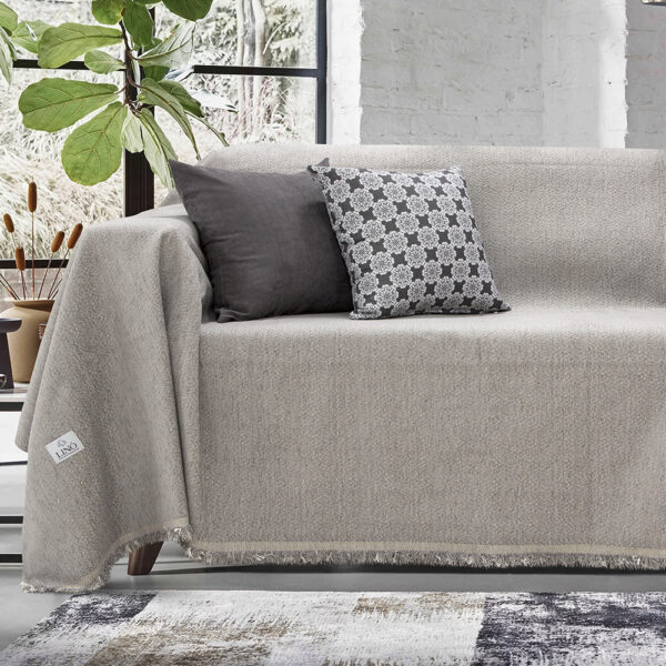 LINO ΡΙΧΤΑΡΙ BOXI LGREY 180X180 55% Σενίλ 25% Βαμβάκι 20% Πολυεστέρας