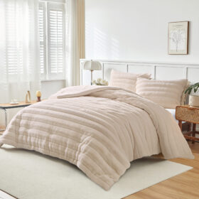 Volcano (Taupe) Κουβέρτα/Πάπλωμα 100% rabbit fur 180x240 Liolios Home - Image 3