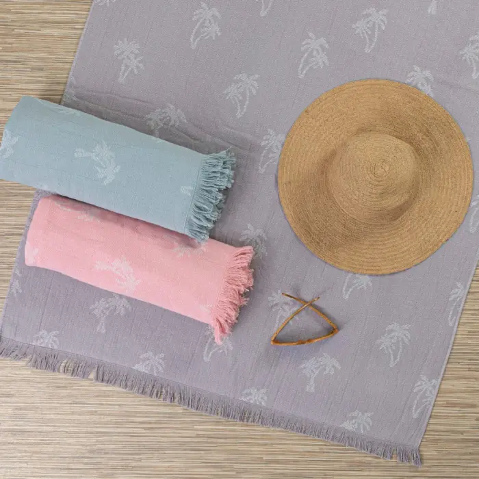 petseta-pareo-krossi-tropicana.webp Πετσέτα Παρεό Κρόσσι Tropicana 90 x 160 cm 100% Βαμβάκι Κοράλ BOREA - Image 1