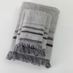 Πετσέτες Σετ 3ΤΜΧ Jill 70 x 140 / 50 x 90 / 30 x 50 cm  100% Βαμβάκι Ανθρακί BOREA - Image 8