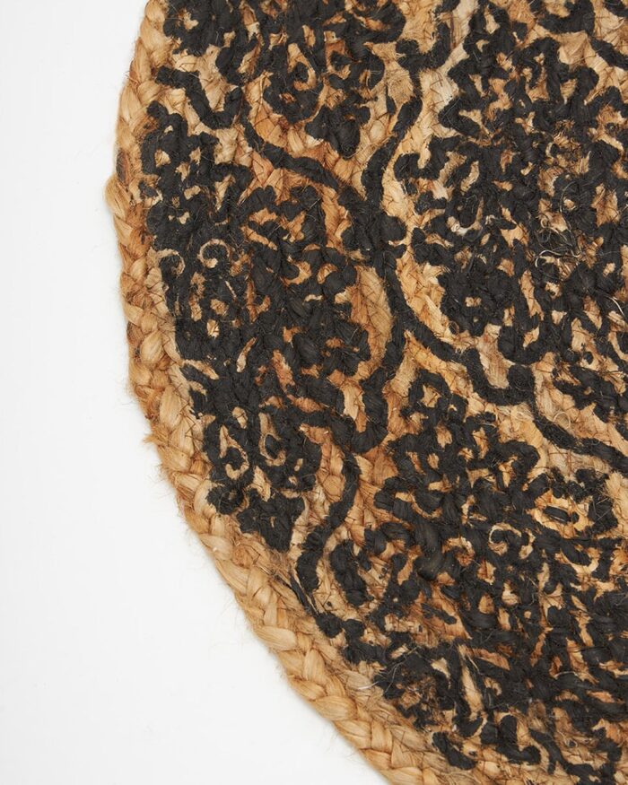 Ψάθα Πλεκτό Οικολογικό Στρογγυλό Χαλί Γιούτας Gimlet Design 4 Φ60cm Διάμετρος 60cm της Pennie - Image 2