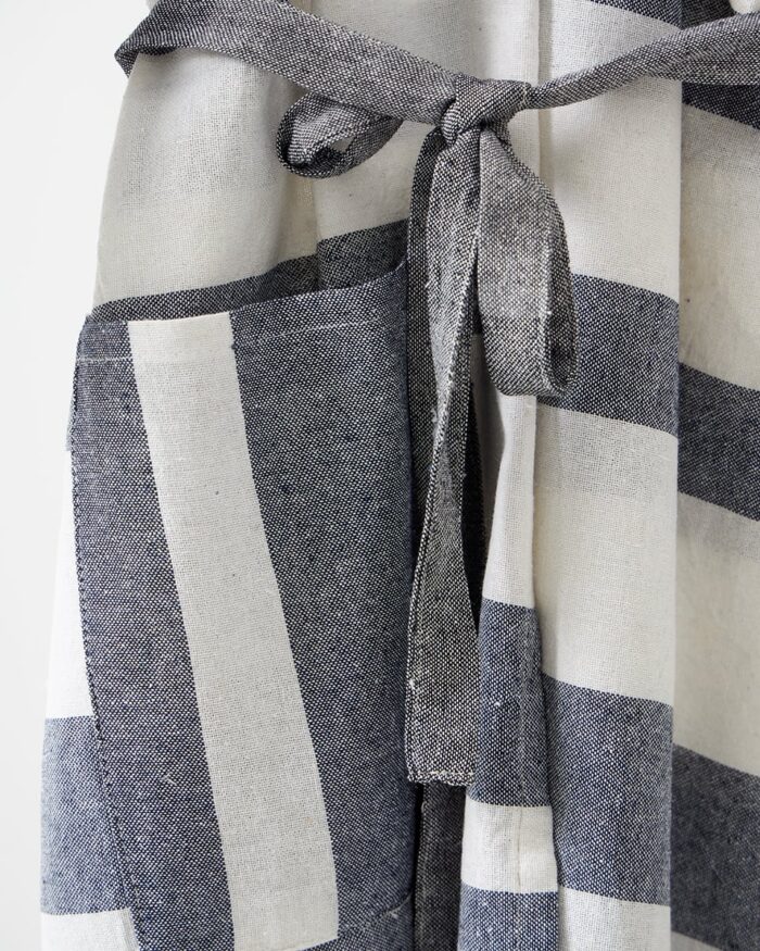 Unisex Βαμβακερό Ριγέ Μπουρνούζι Κιμονό Αργαλειού Margarita One Size Μπλε Navy της Pennie - Image 3