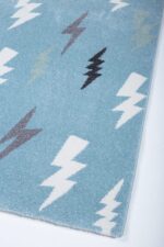 Παιδικό χαλί Diamond kids 8471/230 γαλαζοπράσινο με κεραυνούς - 2,50x3 Colore Colori - Image 5